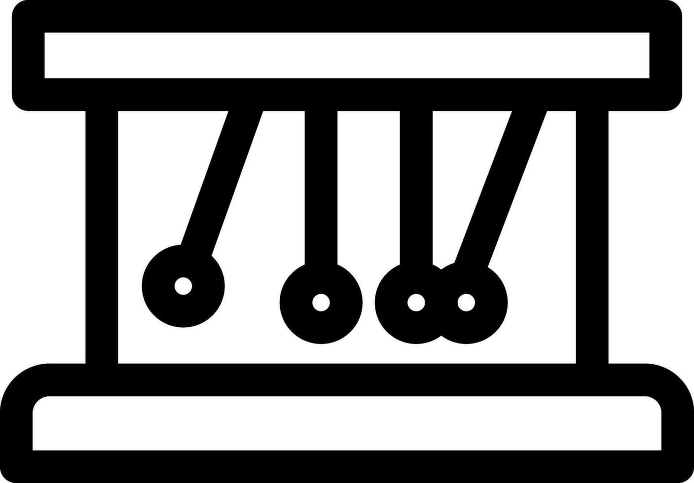 Newton Cradle kreatives Icon-Design vektor