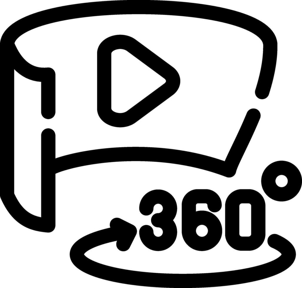 360 grad video kreativ ikon design vektor