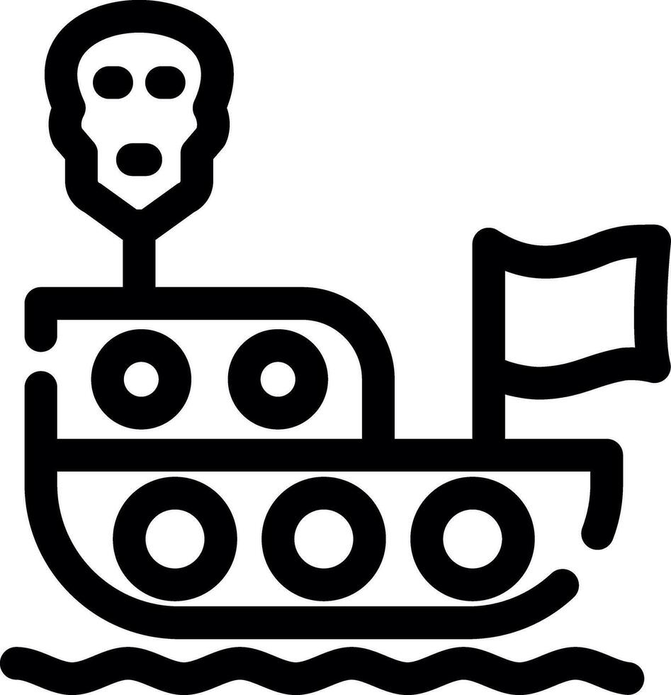 Piratenschiff kreatives Icon-Design vektor