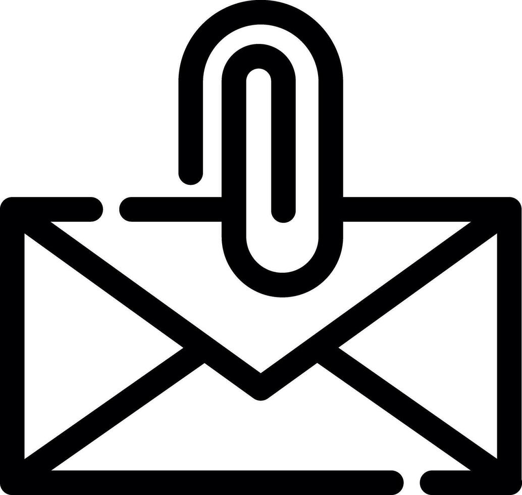 Datei anhängen E-Mail kreatives Icon-Design vektor