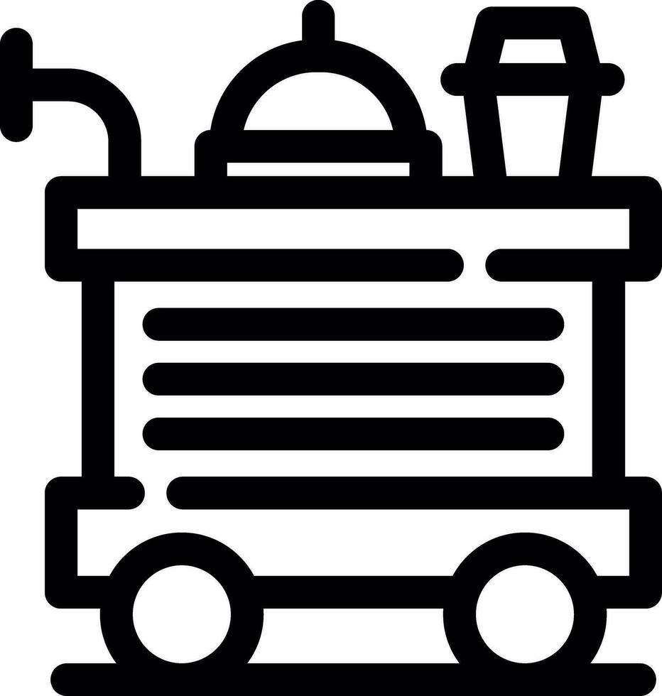 Food Trolley kreatives Icon-Design vektor