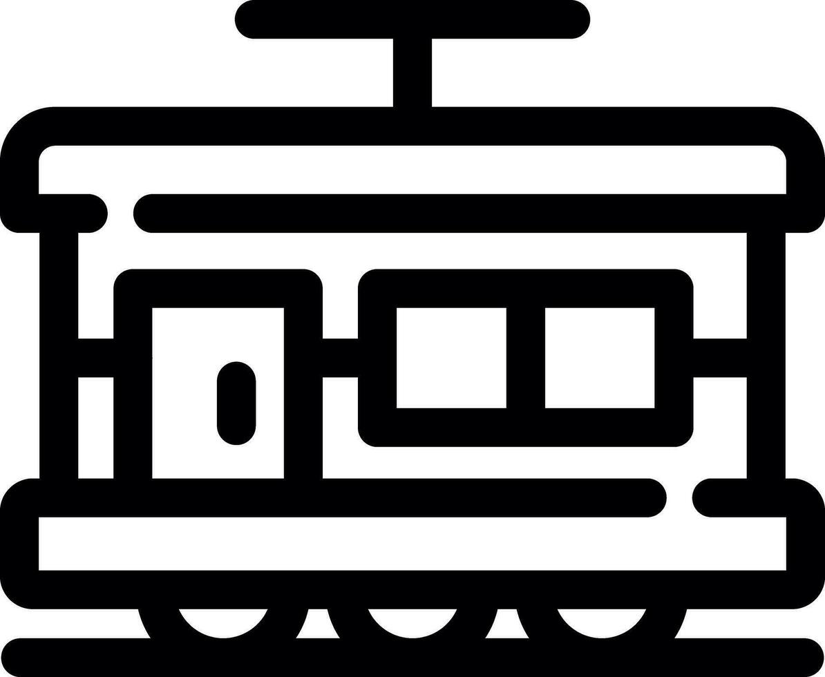 Straßenbahn kreatives Icon-Design vektor