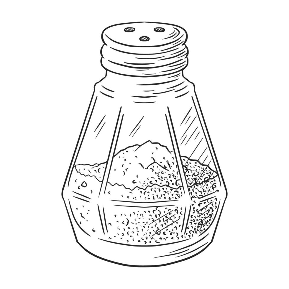 peppar shaker graverad illustration vektor