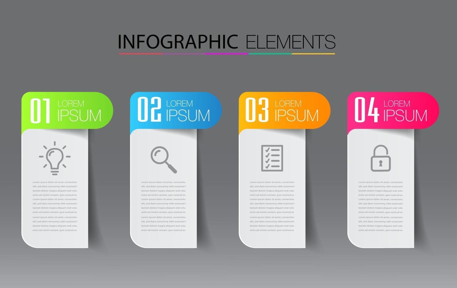 moderne Textfeld-Vorlage, Infografik-Banner vektor