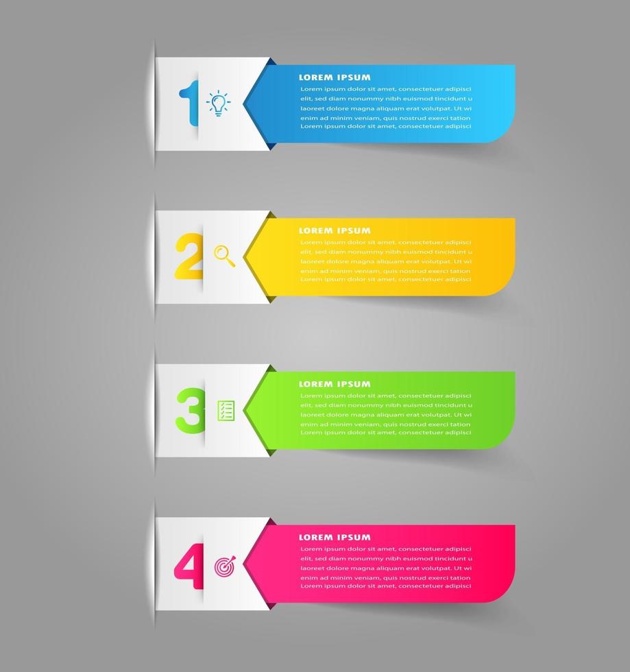 modern text rutmall, infographics banner vektor