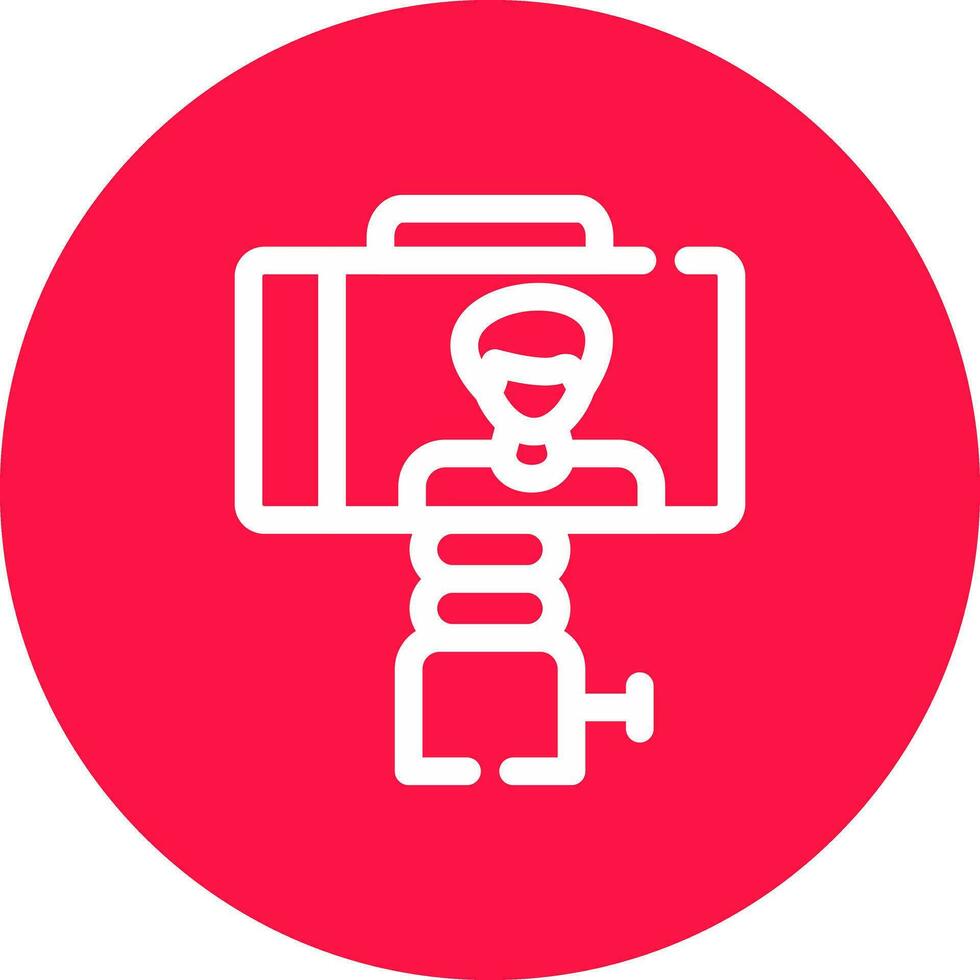 Selfie-Stick kreatives Icon-Design vektor