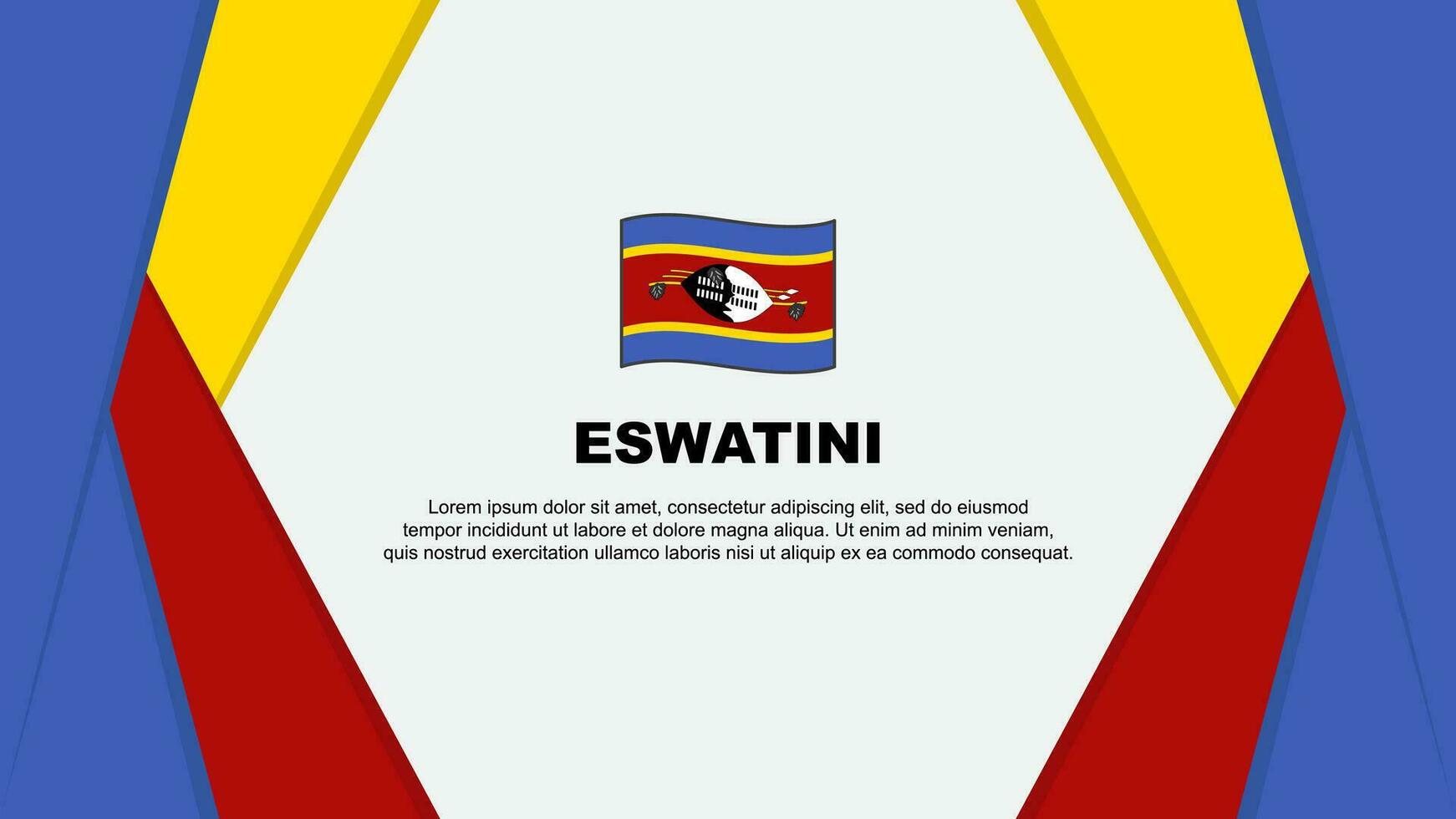 eswatini flagga abstrakt bakgrund design mall. eswatini oberoende dag baner tecknad serie vektor illustration. eswatini bakgrund