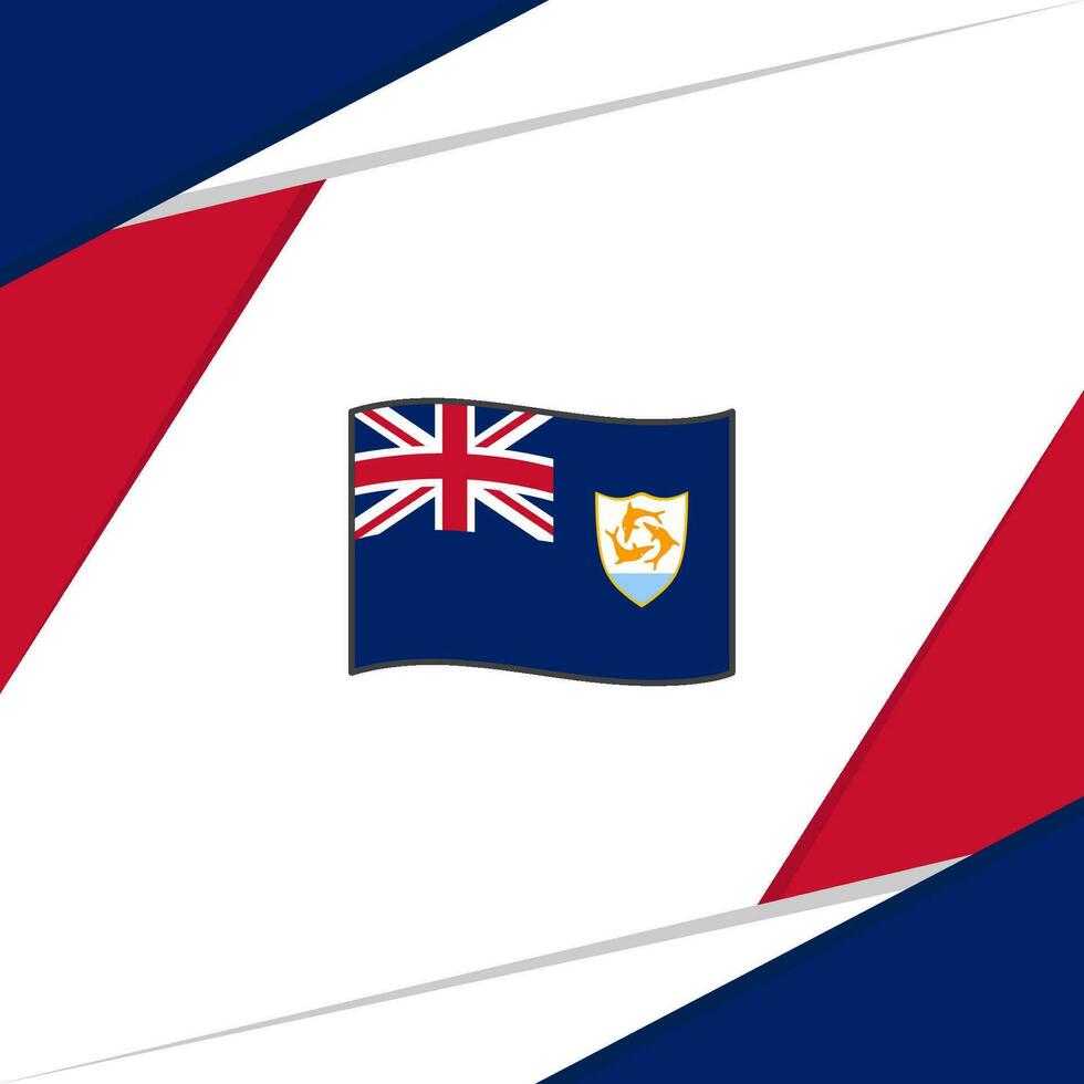 Anguilla Flagge abstrakt Hintergrund Design Vorlage. Anguilla Unabhängigkeit Tag Banner Sozial Medien Post. Anguilla vektor