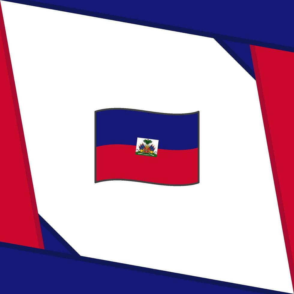 Haiti Flagge abstrakt Hintergrund Design Vorlage. Haiti Unabhängigkeit Tag Banner Sozial Medien Post. Haiti Karikatur vektor