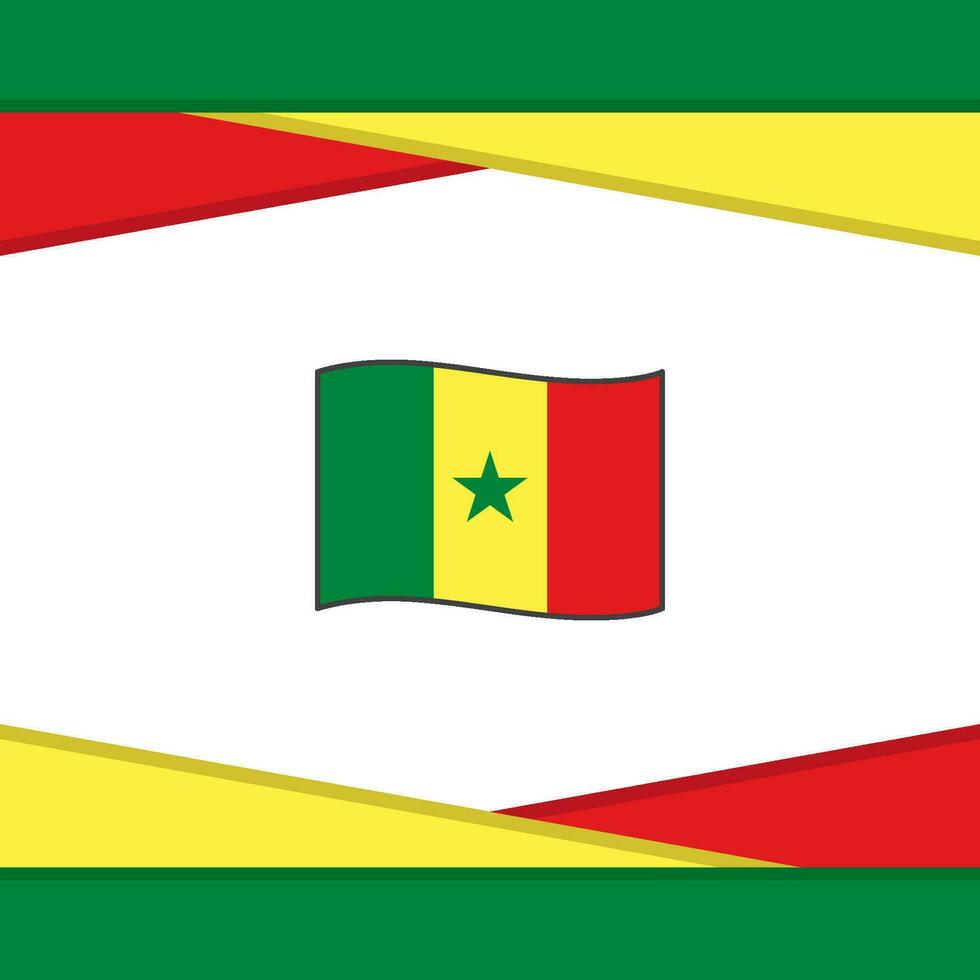 Senegal Flagge abstrakt Hintergrund Design Vorlage. Senegal Unabhängigkeit Tag Banner Sozial Medien Post. Senegal Vektor