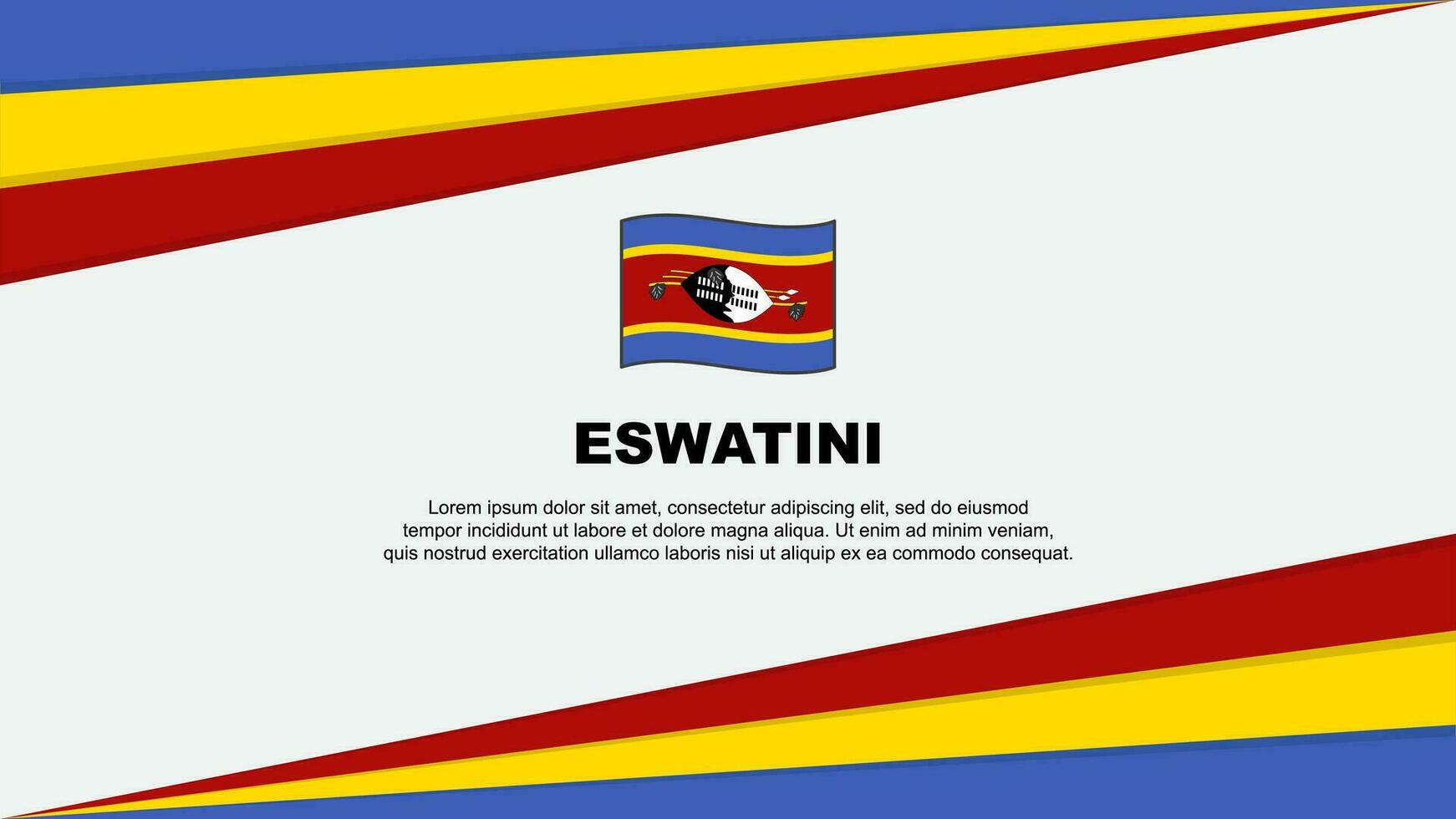 eswatini Flagge abstrakt Hintergrund Design Vorlage. eswatini Unabhängigkeit Tag Banner Karikatur Vektor Illustration. eswatini Design