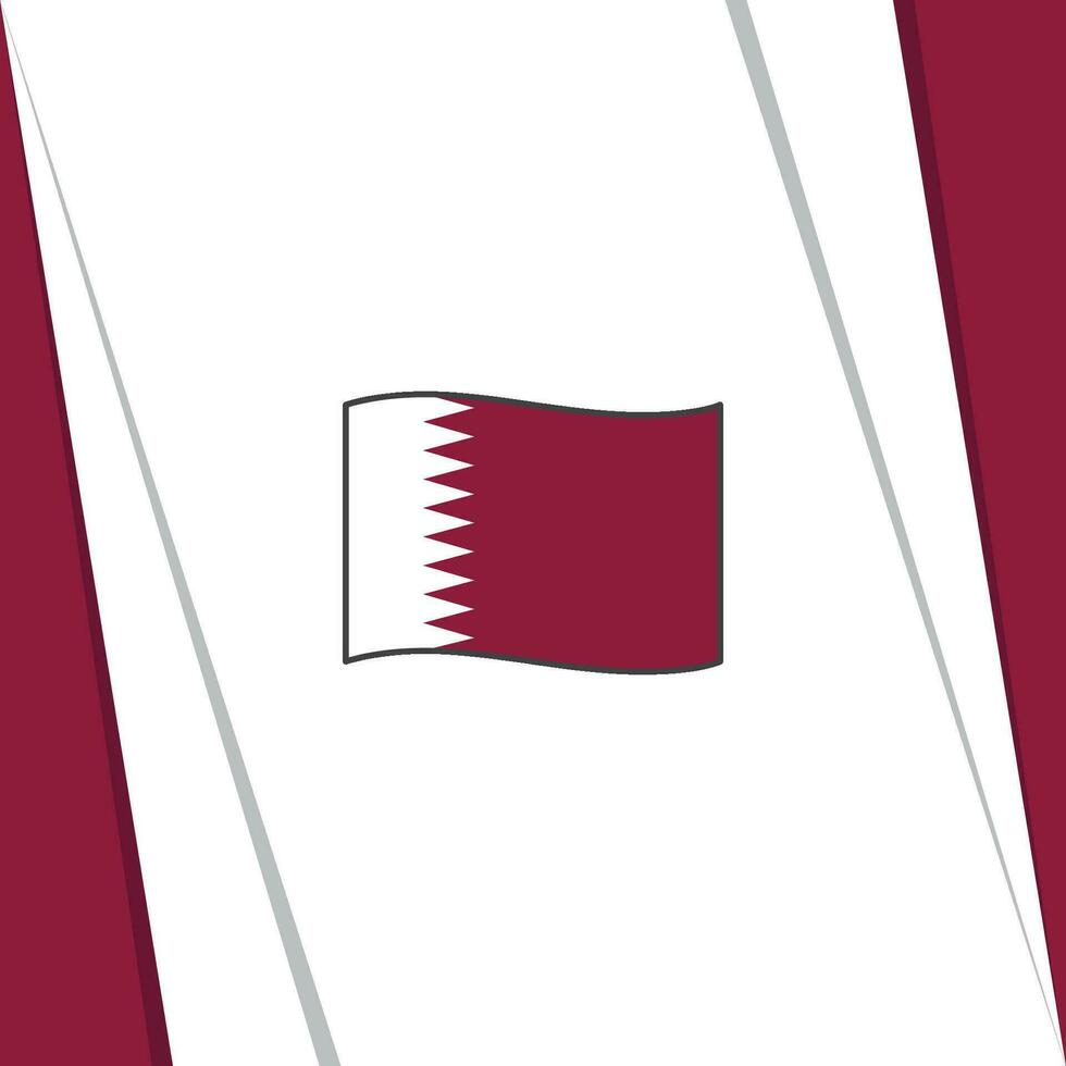 Katar Flagge abstrakt Hintergrund Design Vorlage. Katar Unabhängigkeit Tag Banner Sozial Medien Post. Katar Unabhängigkeit Tag vektor