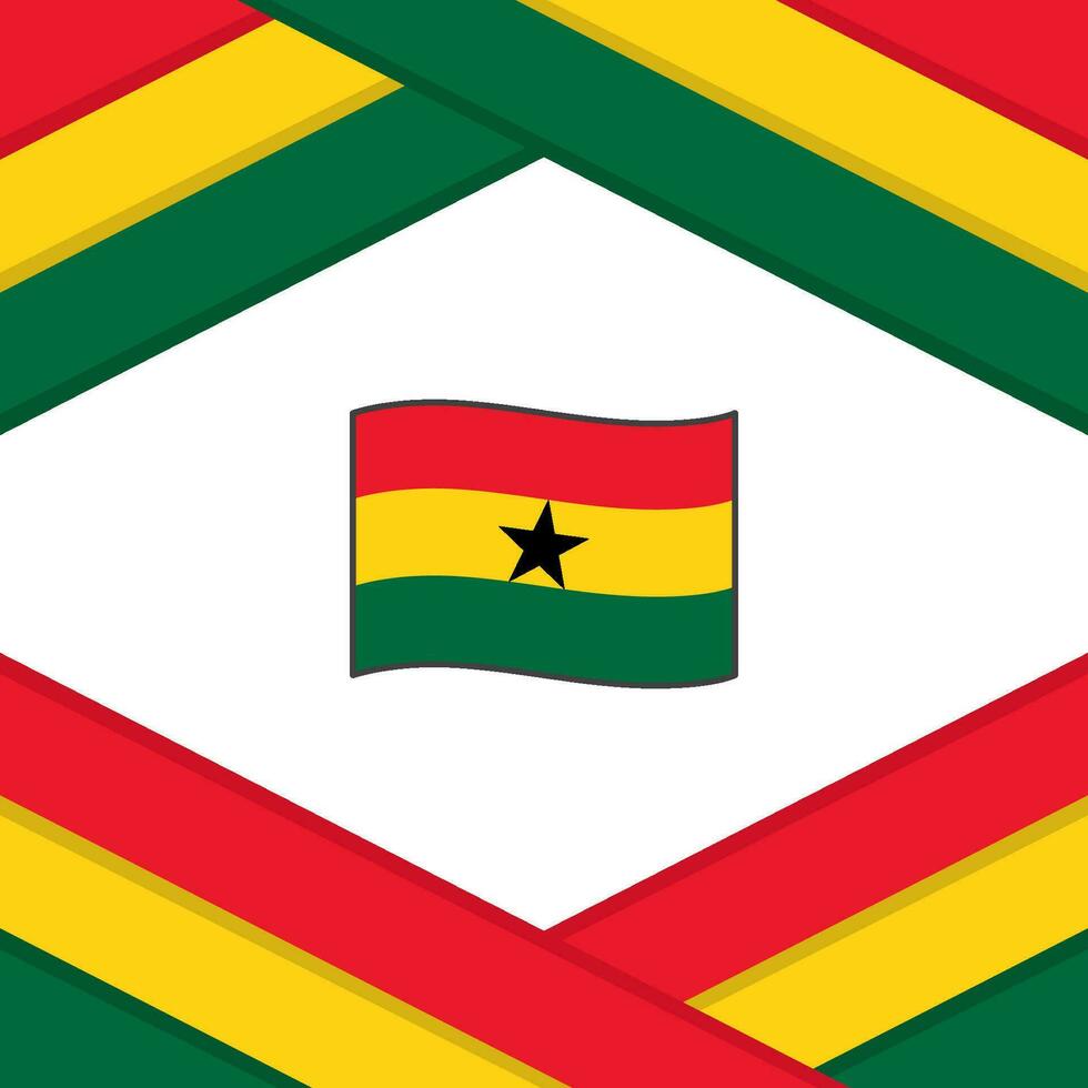 Ghana Flagge abstrakt Hintergrund Design Vorlage. Ghana Unabhängigkeit Tag Banner Sozial Medien Post. Ghana Illustration vektor