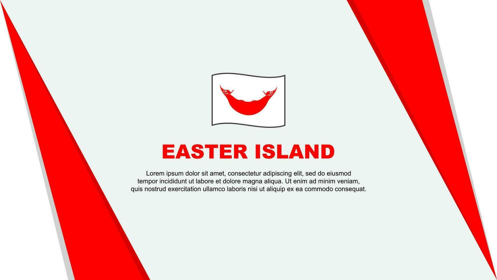 Ostern Insel Flagge abstrakt Hintergrund Design Vorlage. Ostern Insel Unabhängigkeit Tag Banner Karikatur Vektor Illustration. Ostern Insel Flagge