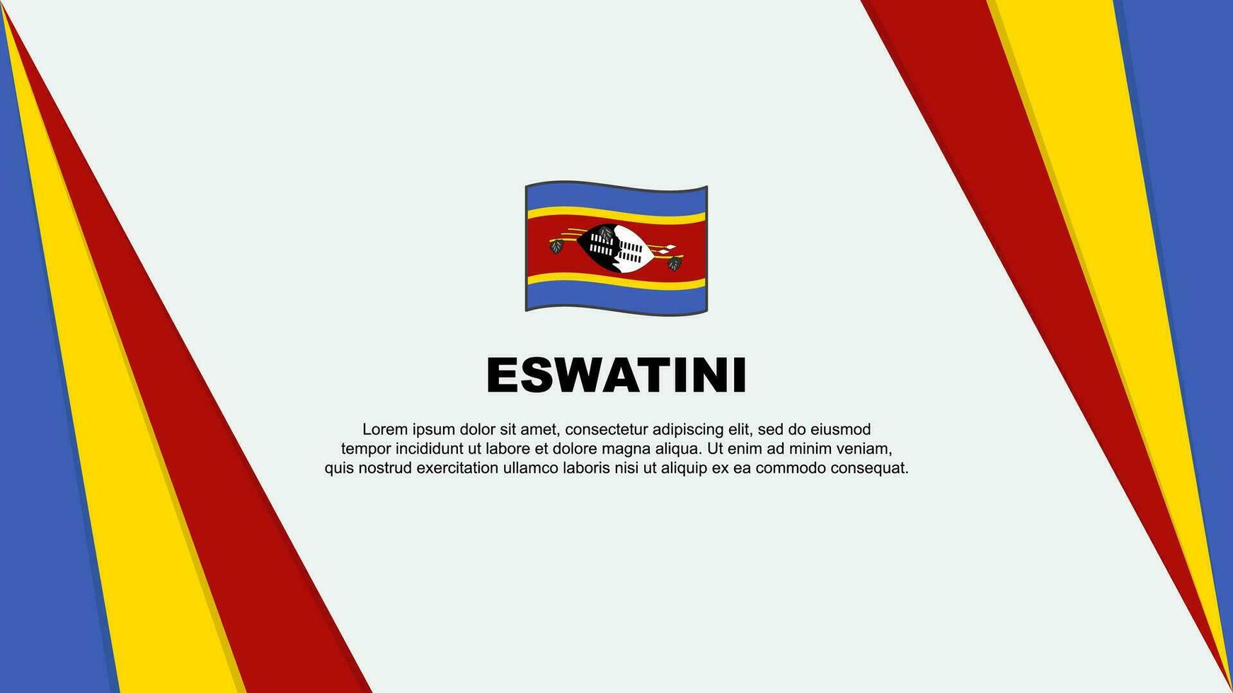 eswatini Flagge abstrakt Hintergrund Design Vorlage. eswatini Unabhängigkeit Tag Banner Karikatur Vektor Illustration. eswatini Flagge