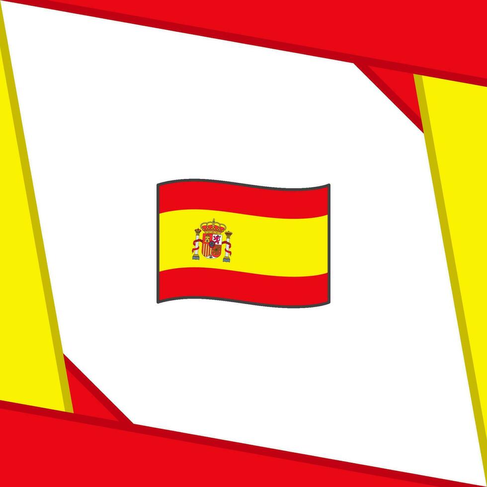 Spanien Flagge abstrakt Hintergrund Design Vorlage. Spanien Unabhängigkeit Tag Banner Sozial Medien Post. Spanien Unabhängigkeit Tag vektor