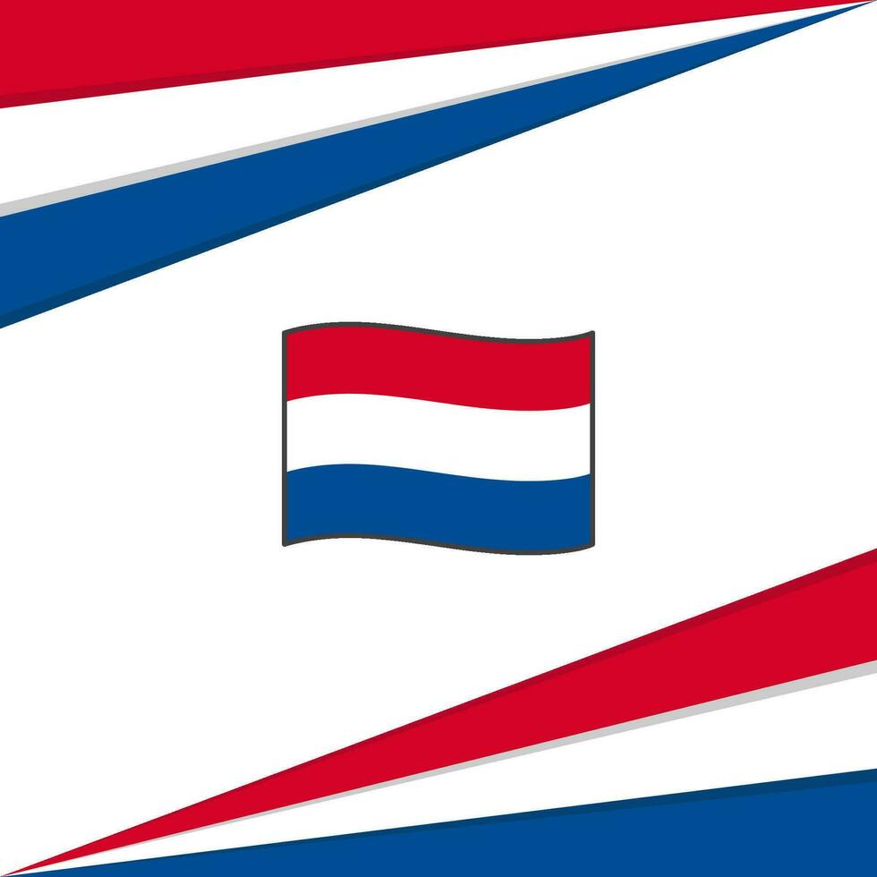 Niederlande Flagge abstrakt Hintergrund Design Vorlage. Niederlande Unabhängigkeit Tag Banner Sozial Medien Post. Niederlande Design vektor