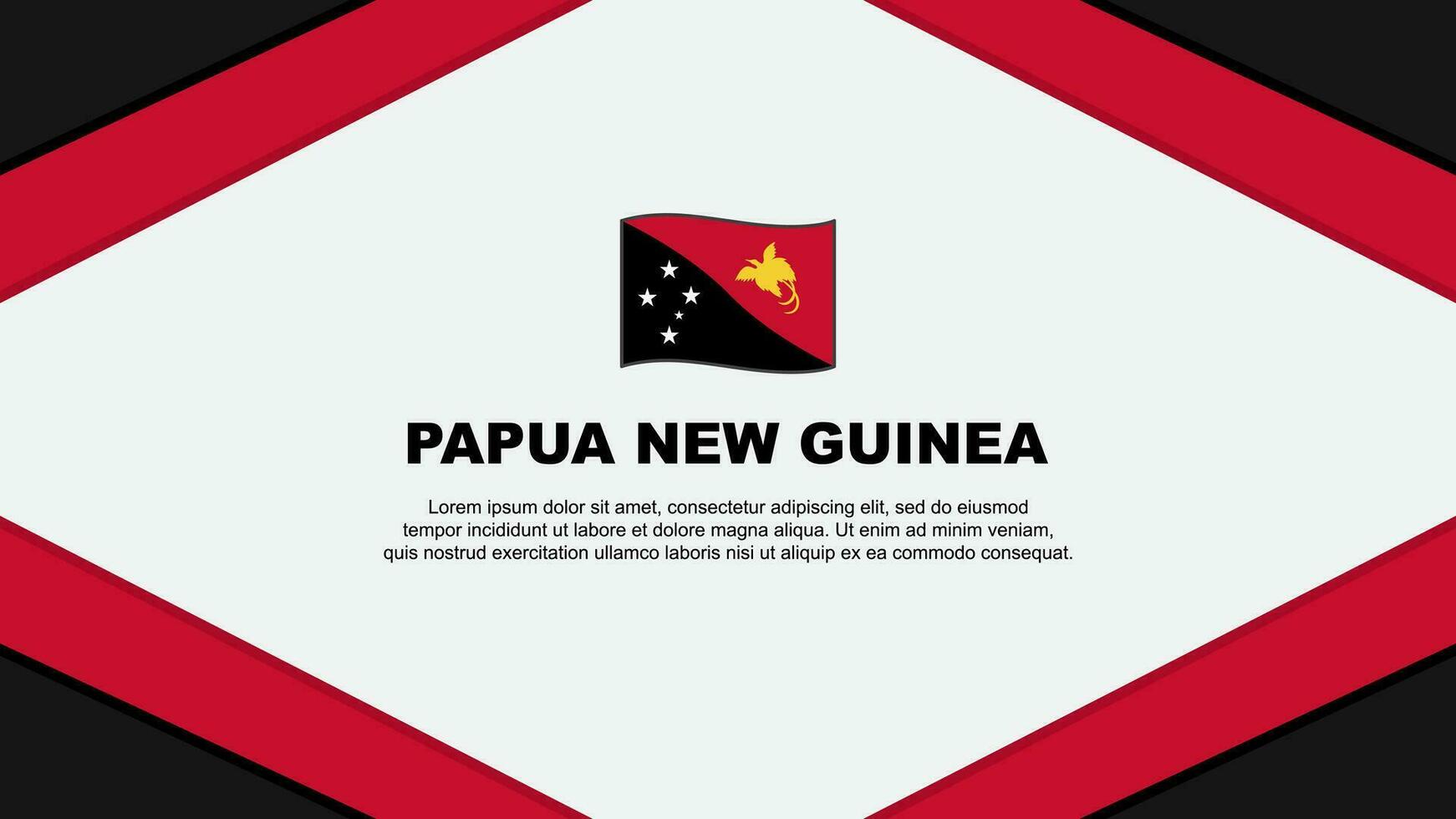 papua ny guinea flagga abstrakt bakgrund design mall. papua ny guinea oberoende dag baner tecknad serie vektor illustration. papua ny guinea mall