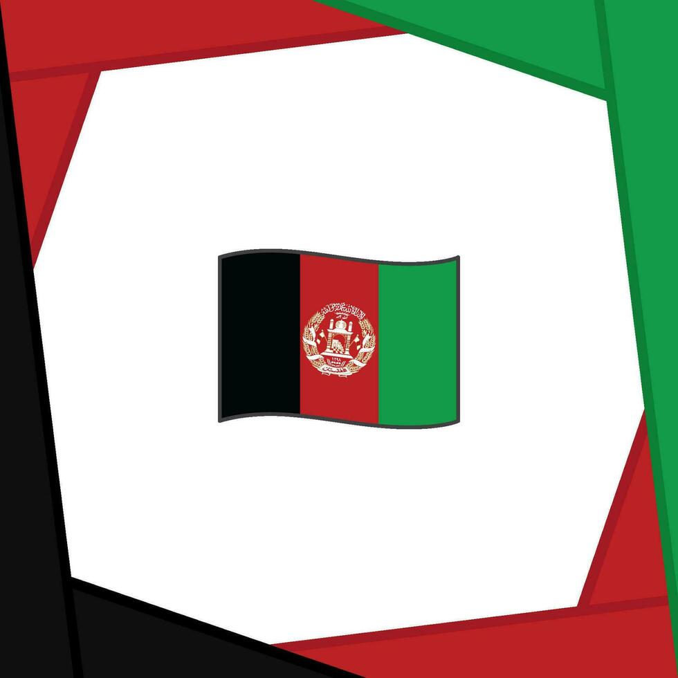 afghanistan flagga abstrakt bakgrund design mall. afghanistan oberoende dag baner social media posta. afghanistan baner vektor