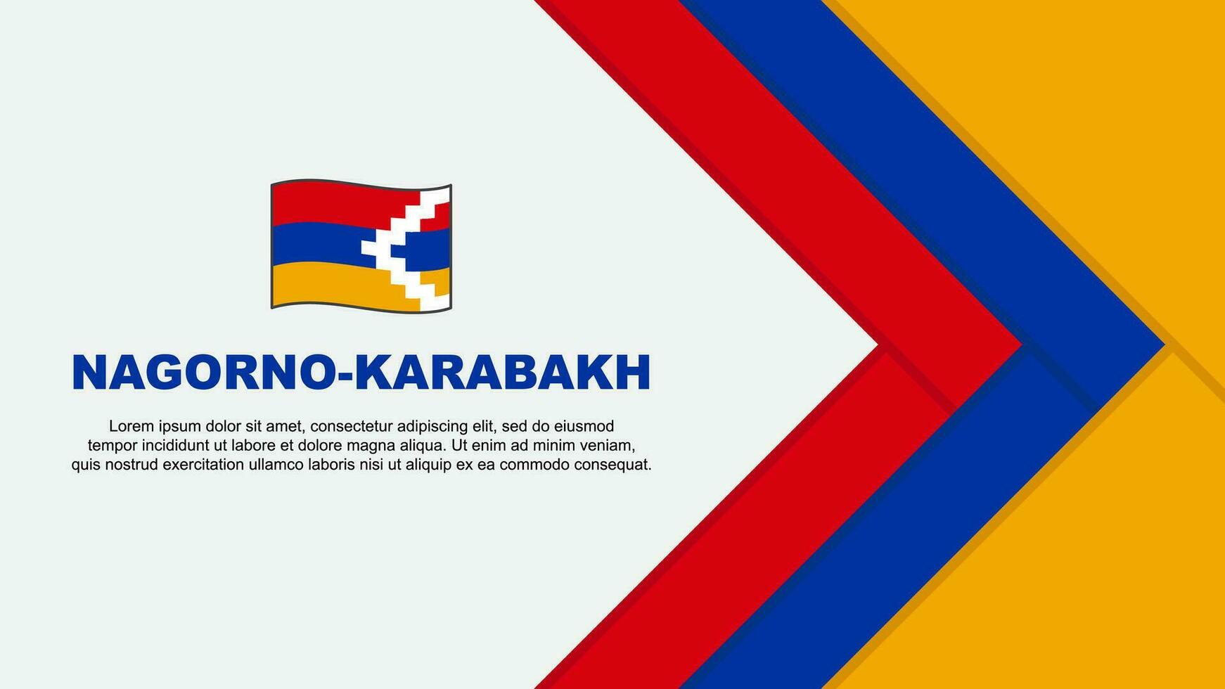 nagorno karabakh flagga abstrakt bakgrund design mall. nagorno karabakh oberoende dag baner tecknad serie vektor illustration. nagorno karabakh tecknad serie