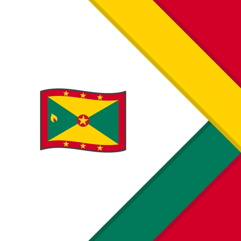 Grenada Flagge abstrakt Hintergrund Design Vorlage. Grenada Unabhängigkeit Tag Banner Sozial Medien Post. Grenada Karikatur vektor