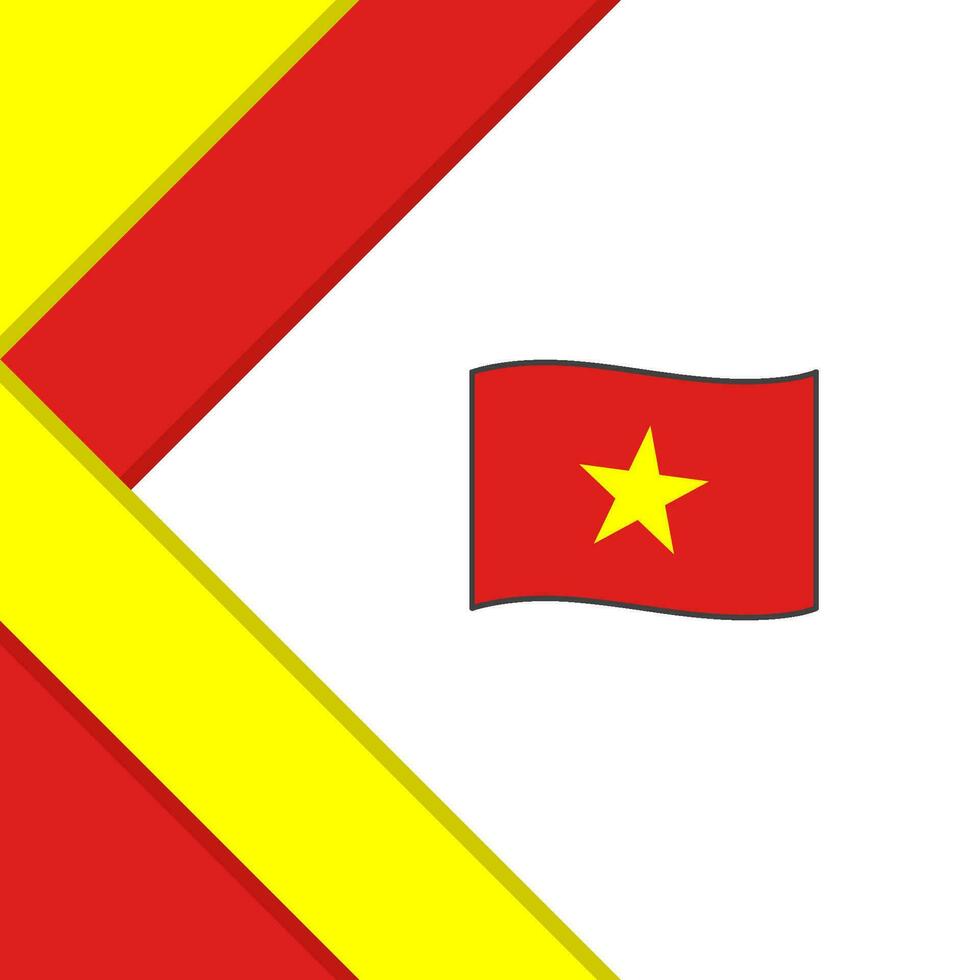 Vietnam Flagge abstrakt Hintergrund Design Vorlage. Vietnam Unabhängigkeit Tag Banner Sozial Medien Post. Vietnam Illustration vektor