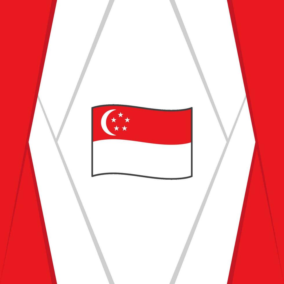 Singapur Flagge abstrakt Hintergrund Design Vorlage. Singapur Unabhängigkeit Tag Banner Sozial Medien Post. Singapur Hintergrund vektor