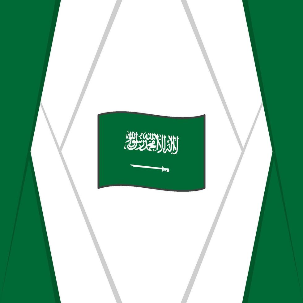 saudi arabien flagga abstrakt bakgrund design mall. saudi arabien oberoende dag baner social media posta. saudi arabien bakgrund vektor