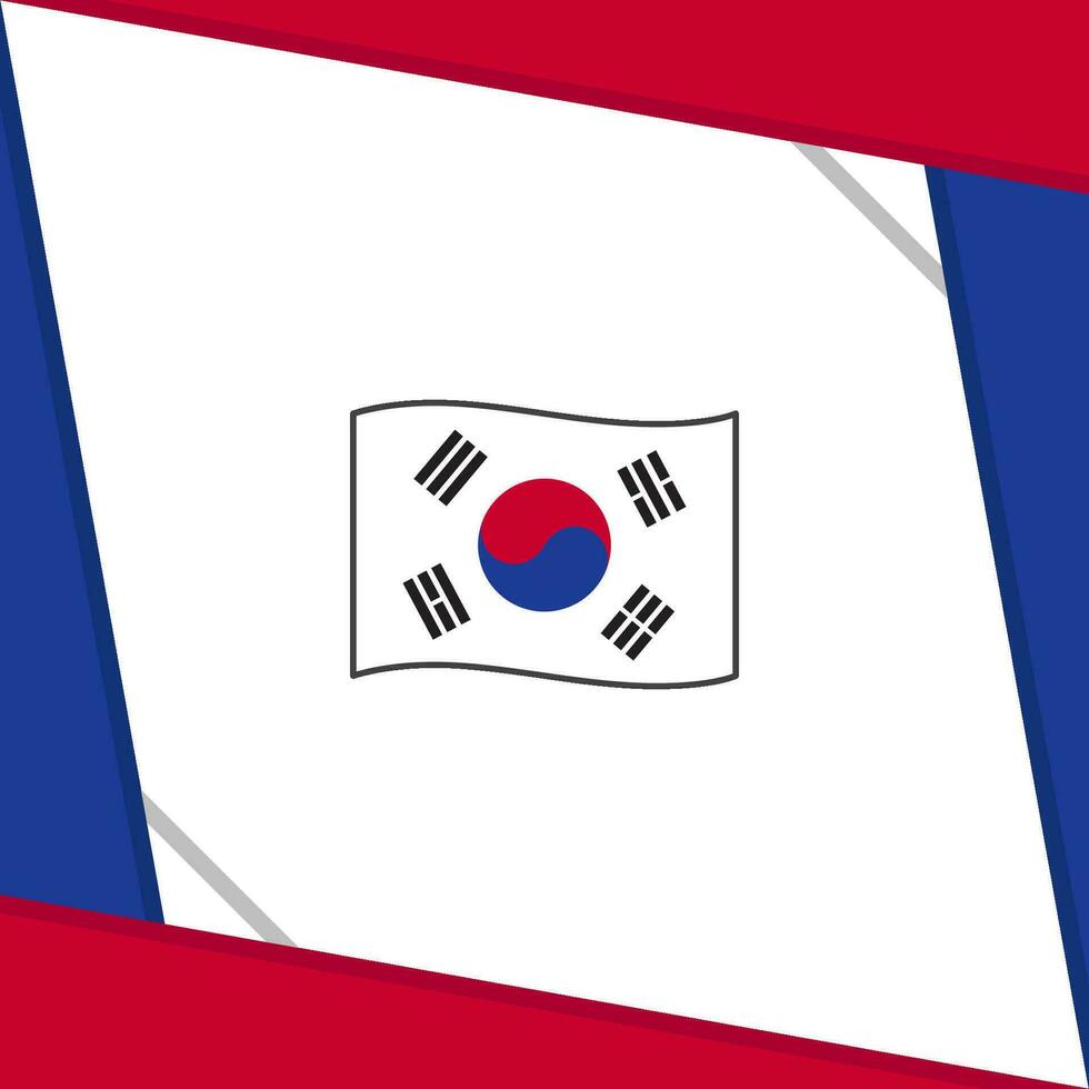 Süd Korea Flagge abstrakt Hintergrund Design Vorlage. Süd Korea Unabhängigkeit Tag Banner Sozial Medien Post. Süd Korea Unabhängigkeit Tag vektor