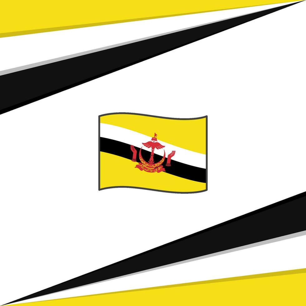 brunei flagga abstrakt bakgrund design mall. brunei oberoende dag baner social media posta. brunei flagga vektor