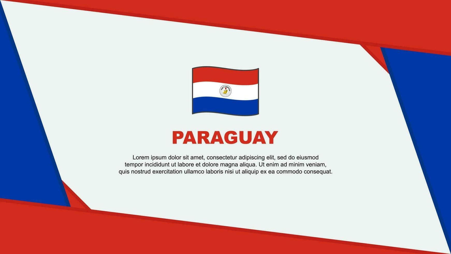 paraguay flagga abstrakt bakgrund design mall. paraguay oberoende dag baner tecknad serie vektor illustration. oberoende dag