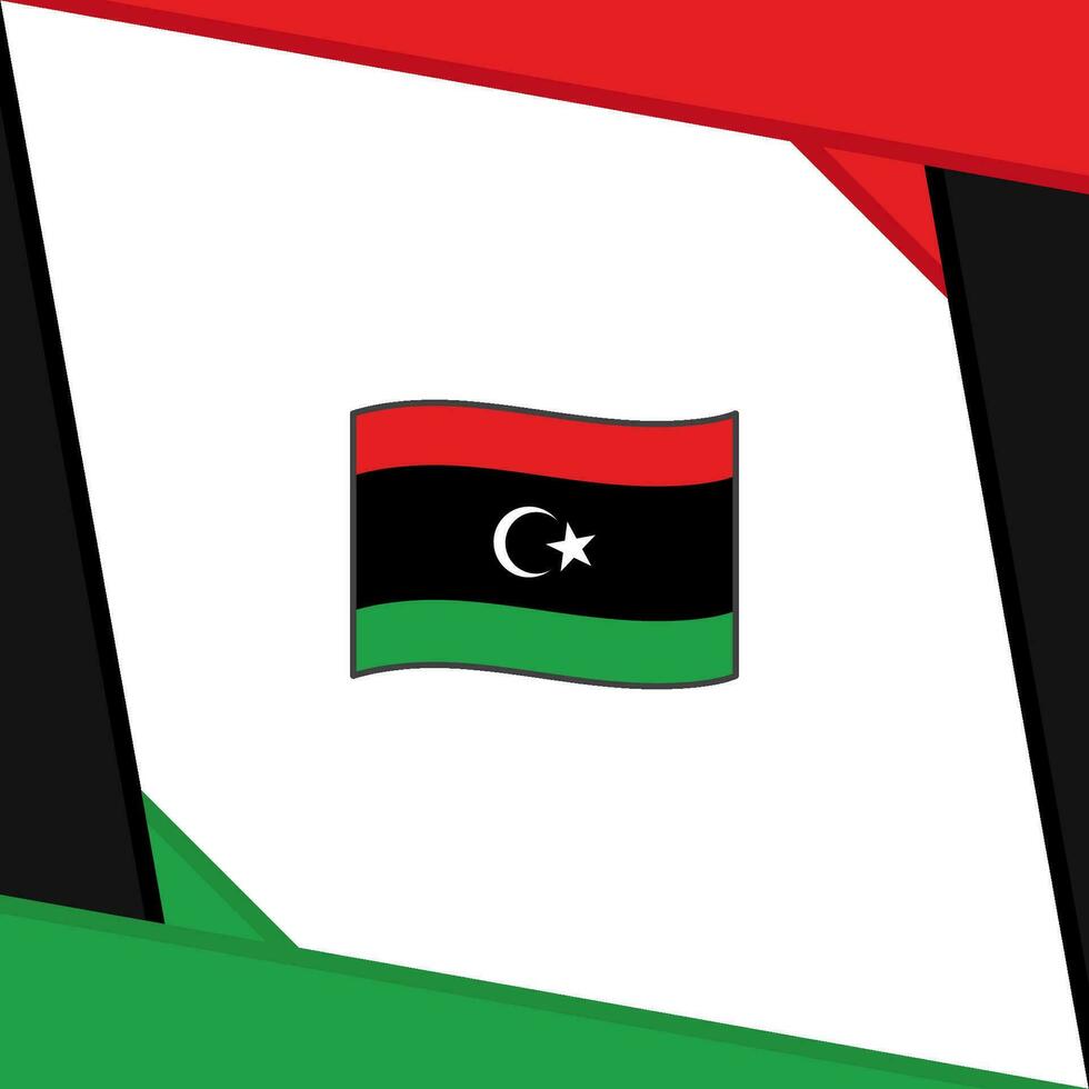 Libyen Flagge abstrakt Hintergrund Design Vorlage. Libyen Unabhängigkeit Tag Banner Sozial Medien Post. Libyen Unabhängigkeit Tag vektor