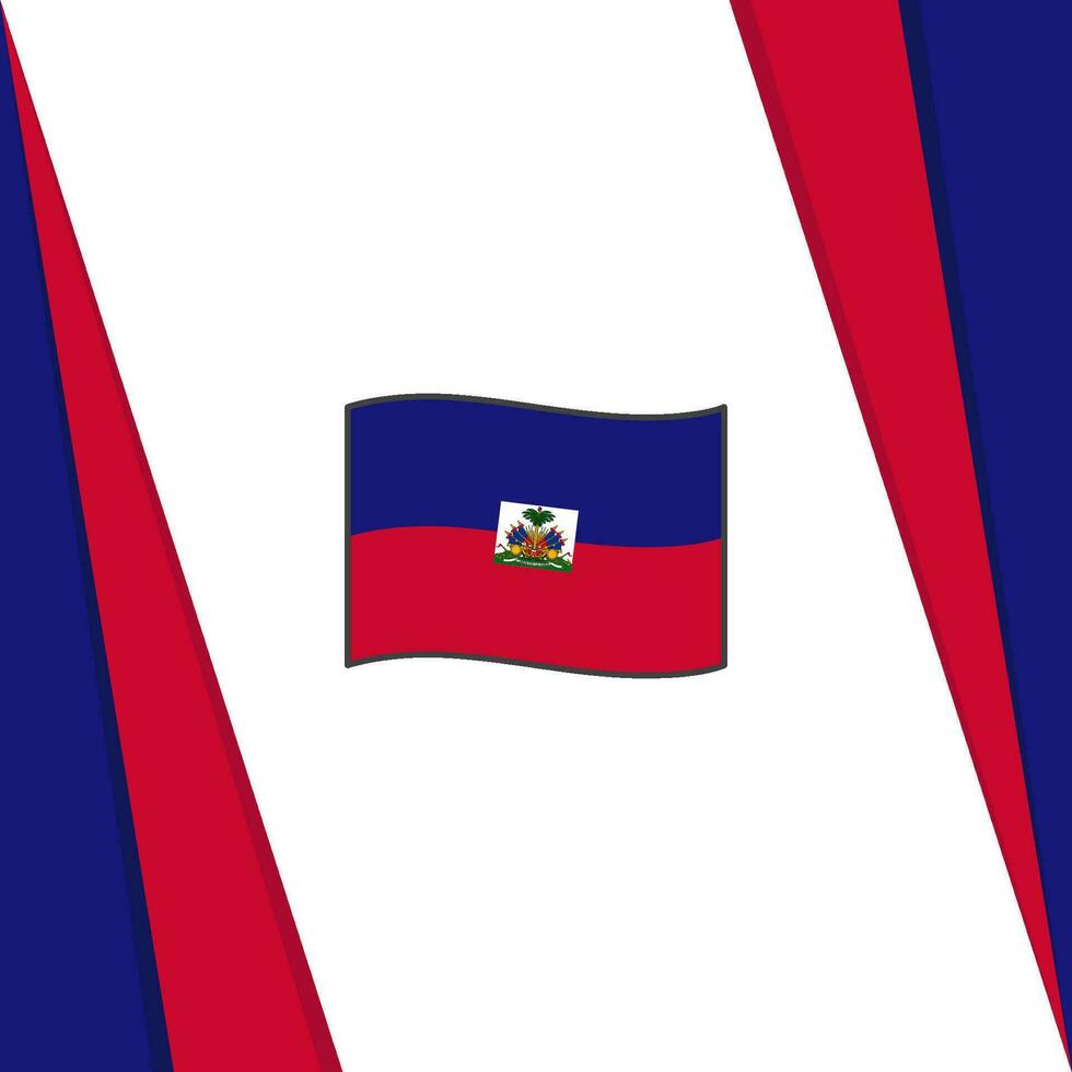 Haiti Flagge abstrakt Hintergrund Design Vorlage. Haiti Unabhängigkeit Tag Banner Sozial Medien Post. Haiti Banner vektor