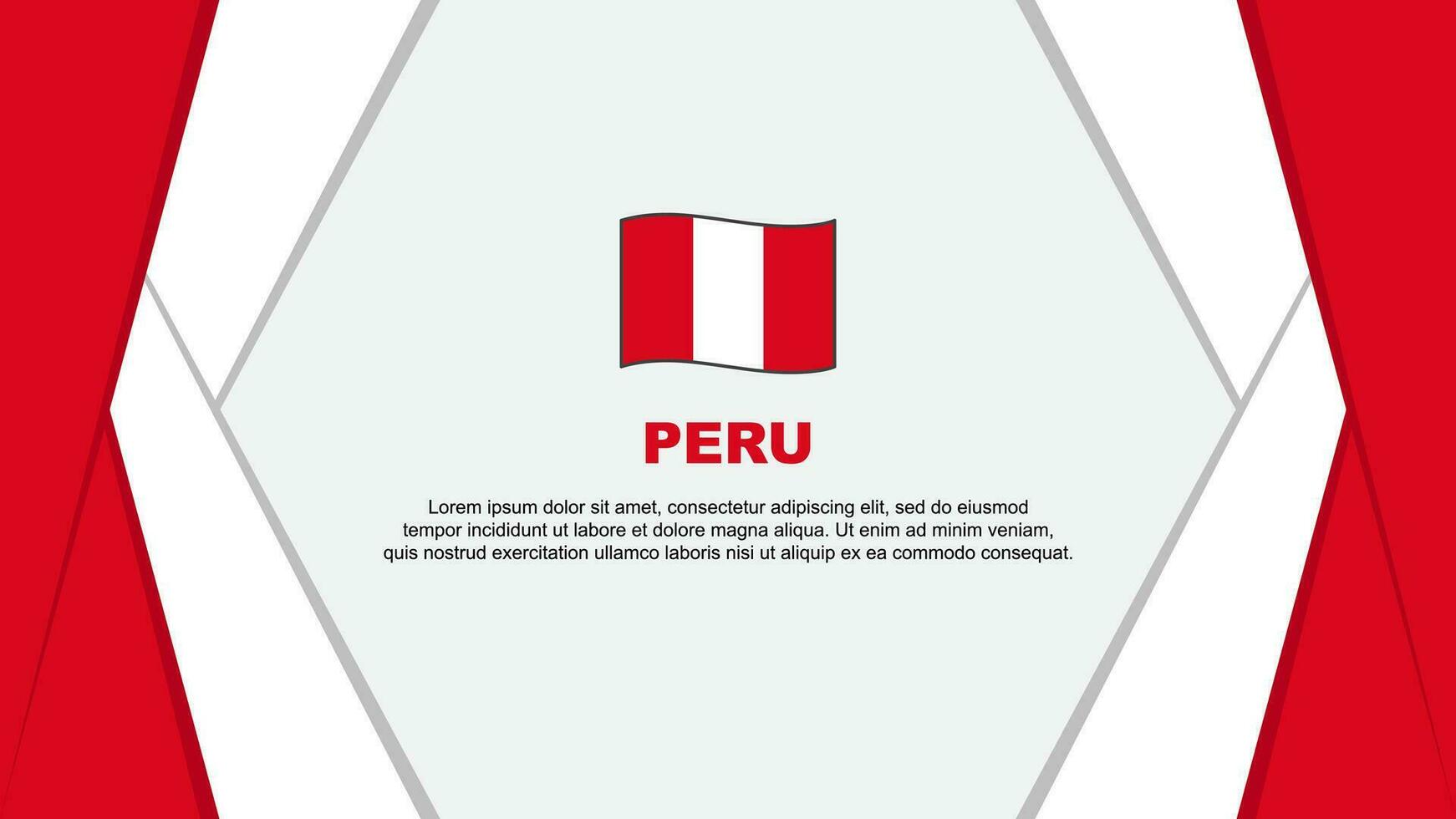 Peru Flagge abstrakt Hintergrund Design Vorlage. Peru Unabhängigkeit Tag Banner Karikatur Vektor Illustration. Peru Hintergrund