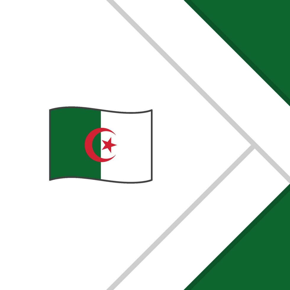 Algerien Flagge abstrakt Hintergrund Design Vorlage. Algerien Unabhängigkeit Tag Banner Sozial Medien Post. Algerien Karikatur vektor