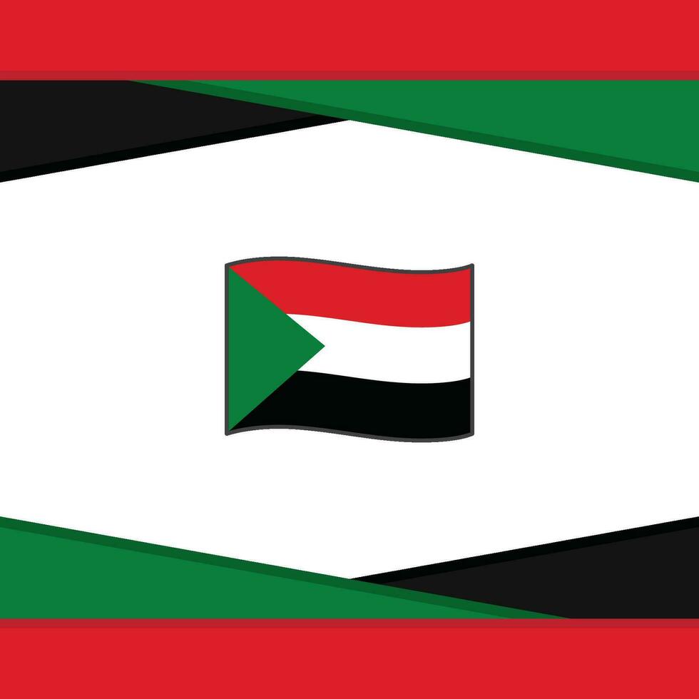 sudan flagga abstrakt bakgrund design mall. sudan oberoende dag baner social media posta. sudan vektor