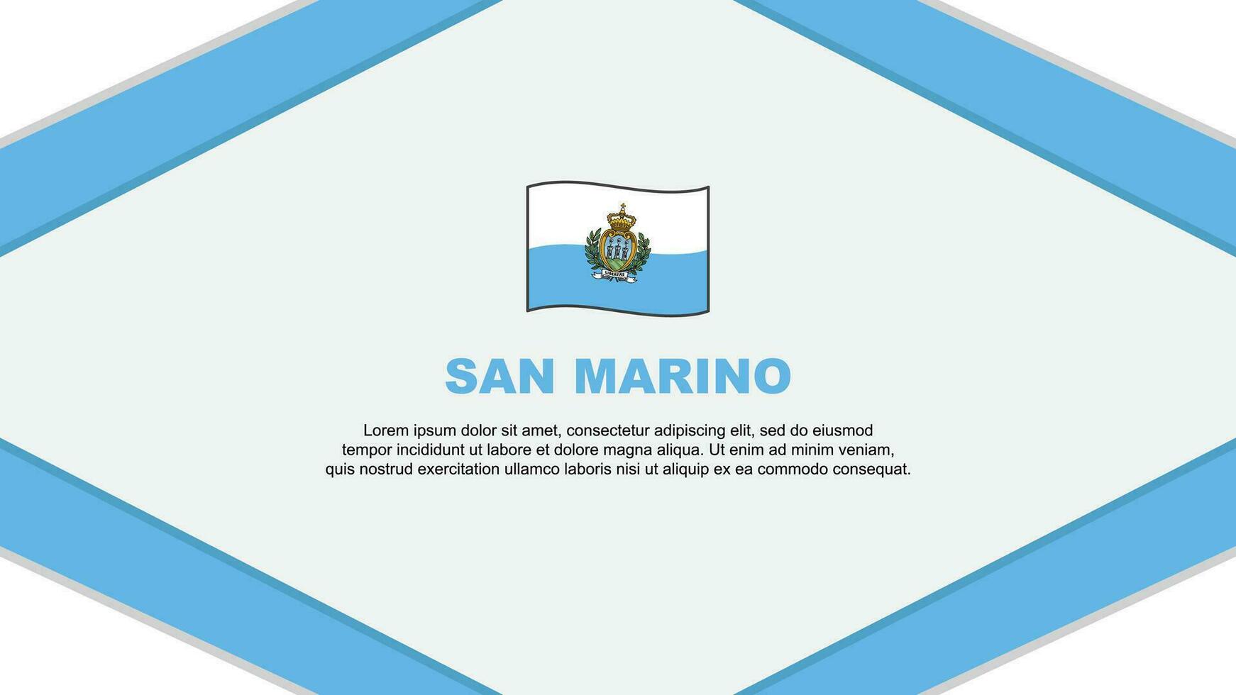 san Marino Flagge abstrakt Hintergrund Design Vorlage. san Marino Unabhängigkeit Tag Banner Karikatur Vektor Illustration. san Marino Vorlage