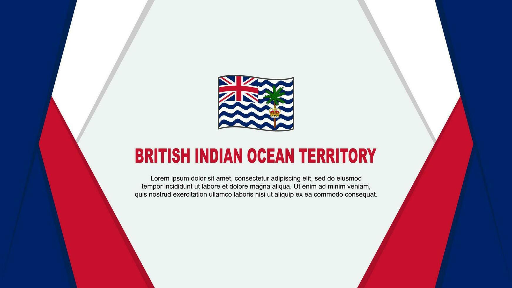 britisch indisch Ozean Gebiet Flagge abstrakt Hintergrund Design Vorlage. britisch indisch Ozean Gebiet Unabhängigkeit Tag Banner Karikatur Vektor Illustration. Hintergrund