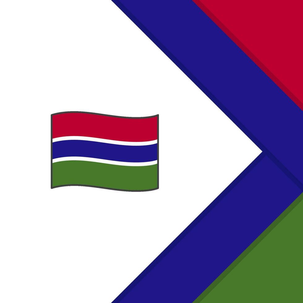 Gambia Flagge abstrakt Hintergrund Design Vorlage. Gambia Unabhängigkeit Tag Banner Sozial Medien Post. Gambia Karikatur vektor