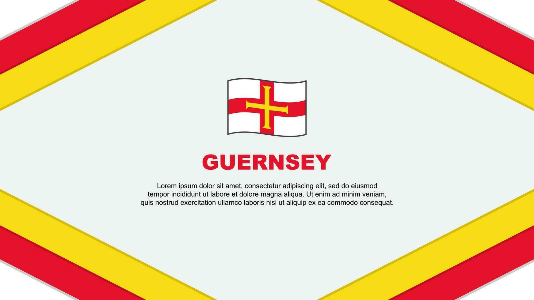 Guernsey Flagge abstrakt Hintergrund Design Vorlage. Guernsey Unabhängigkeit Tag Banner Karikatur Vektor Illustration. Guernsey Vorlage