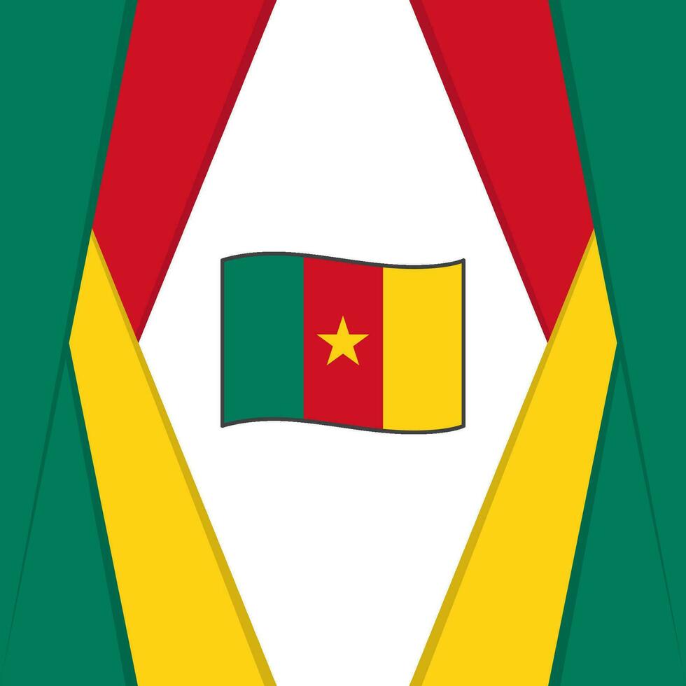 Kamerun Flagge abstrakt Hintergrund Design Vorlage. Kamerun Unabhängigkeit Tag Banner Sozial Medien Post. Kamerun Hintergrund vektor