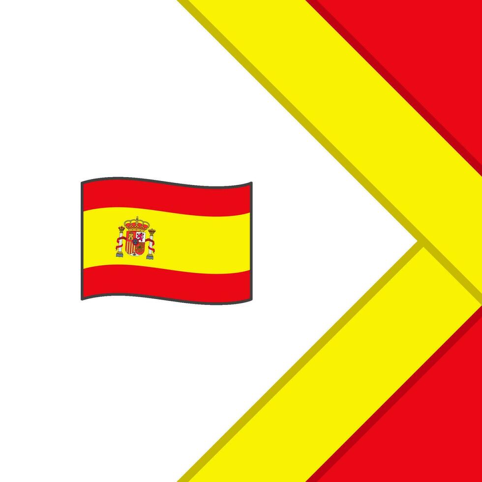 Spanien Flagge abstrakt Hintergrund Design Vorlage. Spanien Unabhängigkeit Tag Banner Sozial Medien Post. Spanien Karikatur vektor