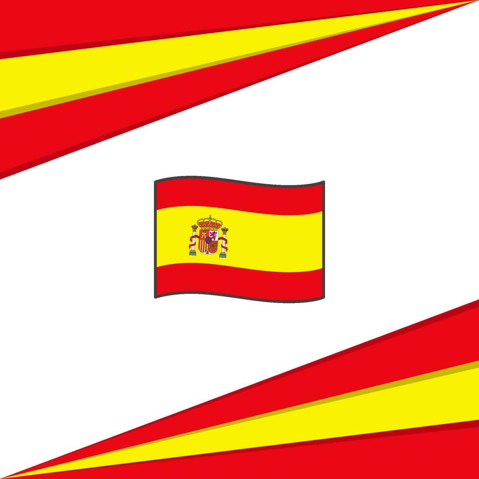 Spanien Flagge abstrakt Hintergrund Design Vorlage. Spanien Unabhängigkeit Tag Banner Sozial Medien Post. Spanien Design vektor