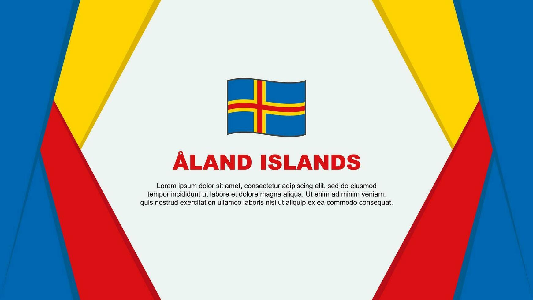 ein Land Inseln Flagge abstrakt Hintergrund Design Vorlage. ein Land Inseln Unabhängigkeit Tag Banner Karikatur Vektor Illustration. ein Land Inseln Hintergrund