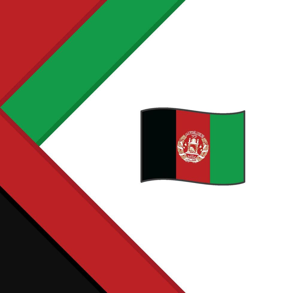 afghanistan flagga abstrakt bakgrund design mall. afghanistan oberoende dag baner social media posta. afghanistan illustration vektor