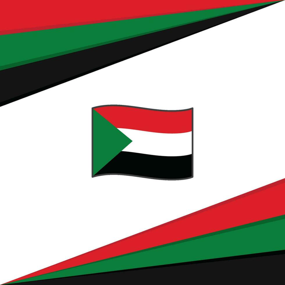 sudan flagga abstrakt bakgrund design mall. sudan oberoende dag baner social media posta. sudan flagga vektor