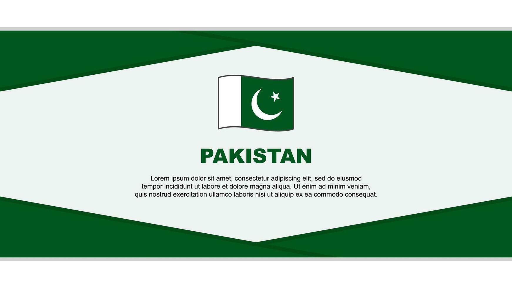 Pakistan Flagge abstrakt Hintergrund Design Vorlage. Pakistan Unabhängigkeit Tag Banner Karikatur Vektor Illustration. Pakistan Vektor