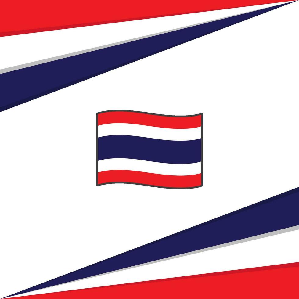 thailand flagga abstrakt bakgrund design mall. thailand oberoende dag baner social media posta. thailand design vektor