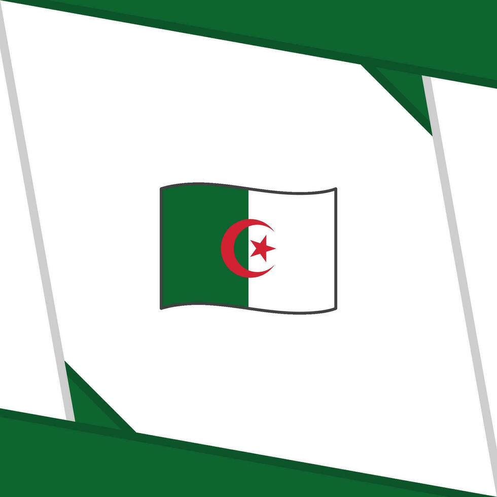 Algerien Flagge abstrakt Hintergrund Design Vorlage. Algerien Unabhängigkeit Tag Banner Sozial Medien Post. Algerien Unabhängigkeit Tag vektor