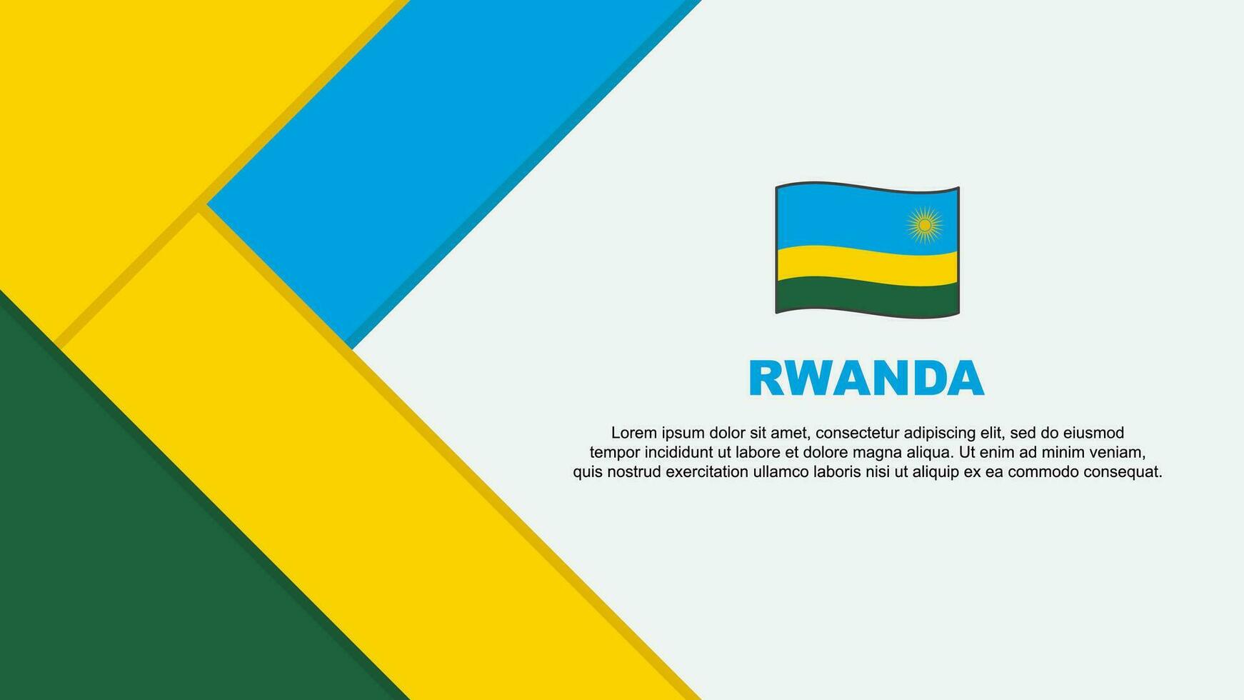 rwanda flagga abstrakt bakgrund design mall. rwanda oberoende dag baner tecknad serie vektor illustration. rwanda illustration